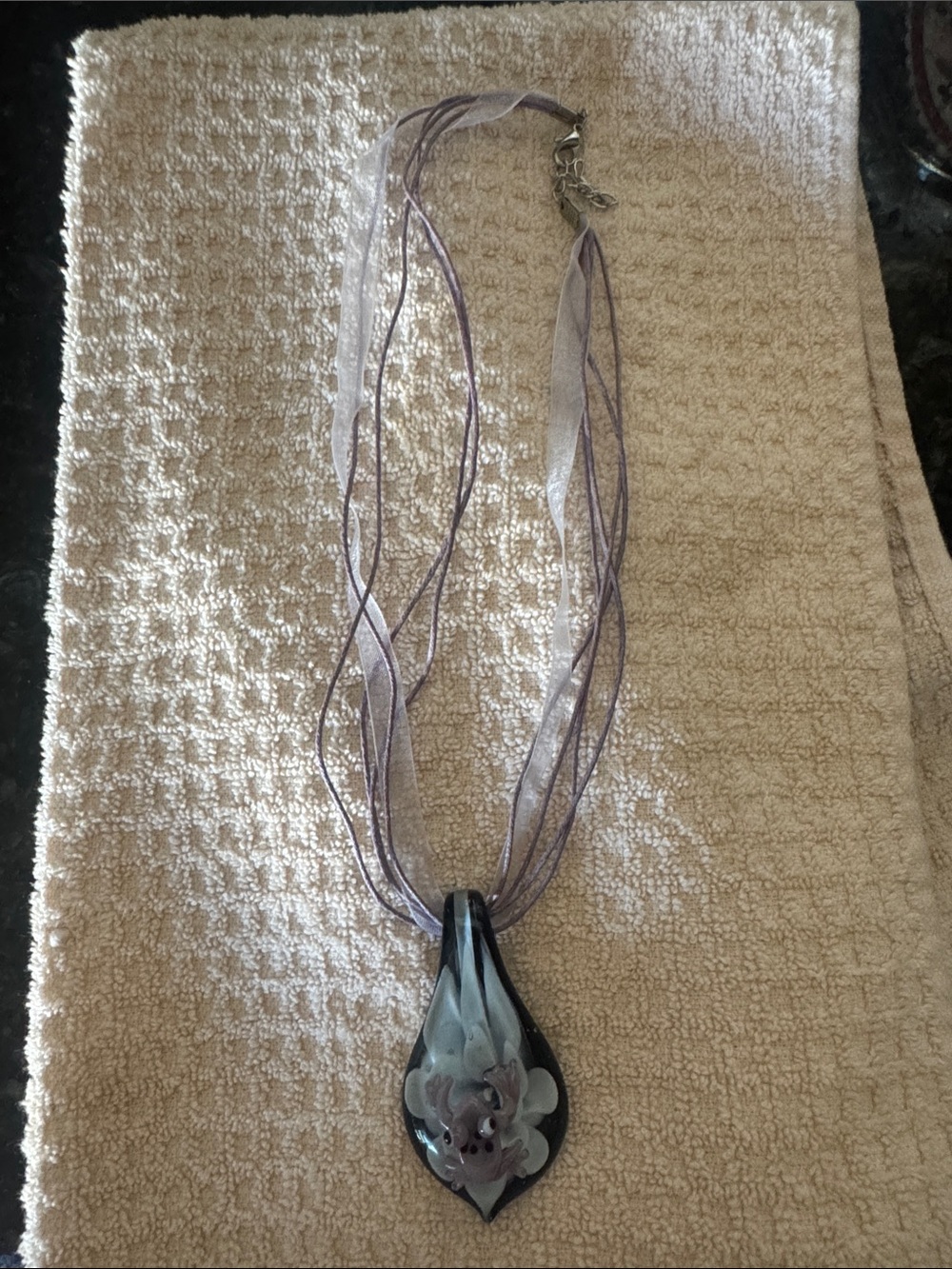 New Frog Necklace shades of Purple